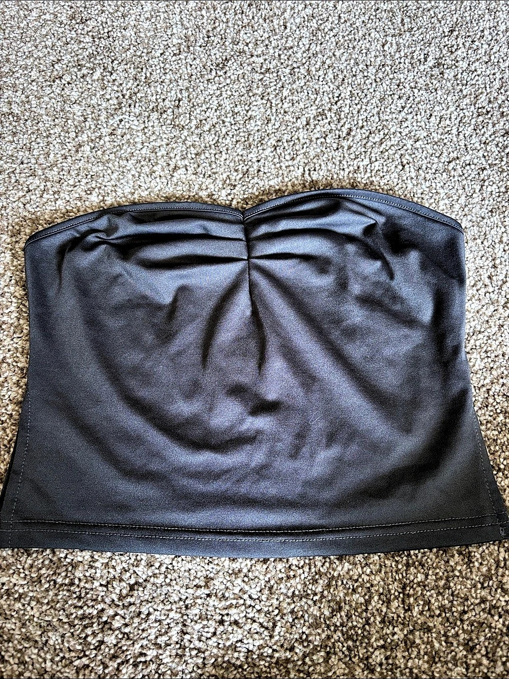 Black Strapless Crop Top Like New